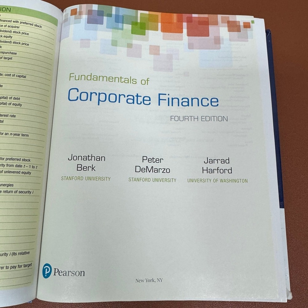 Fundamentals of Corproate Finances Fouth‎ Edition Used. Collage Book. - Picture 4 of 6